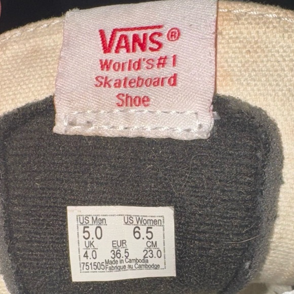 Vans Men's‎ Black and White Suede and Canvas High-Top Sneakers, Size 5, EUC - Picture 7 of 7